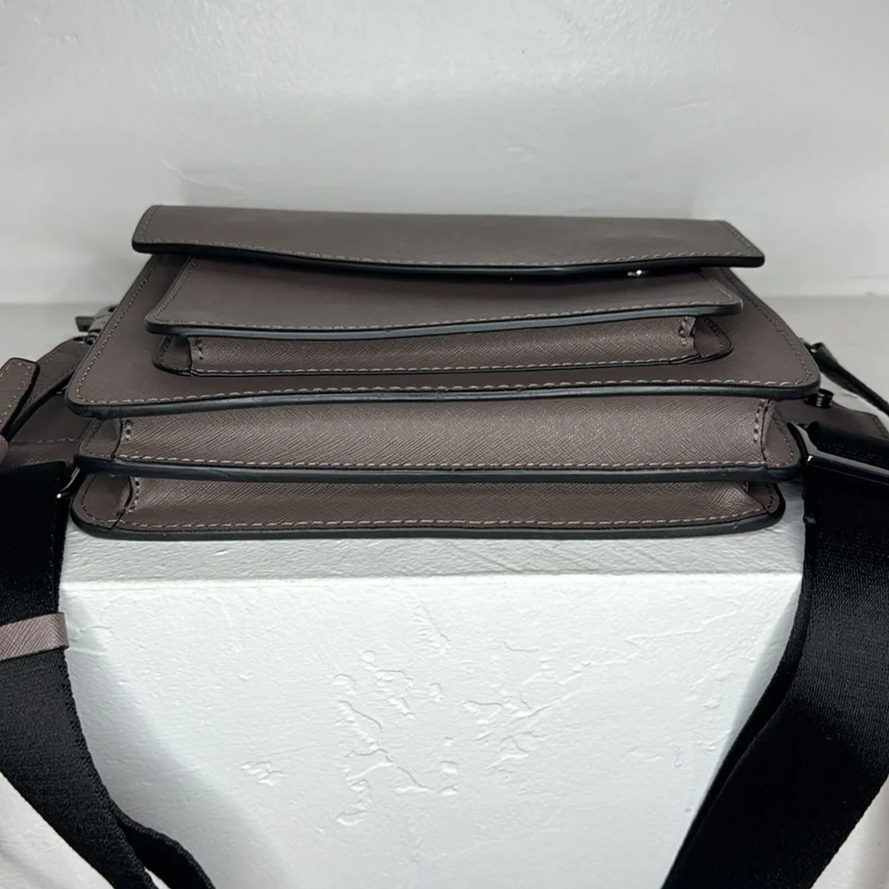 Botkier Cobble Hill grey leather double strap crossbody bag - Picture 4 of 15